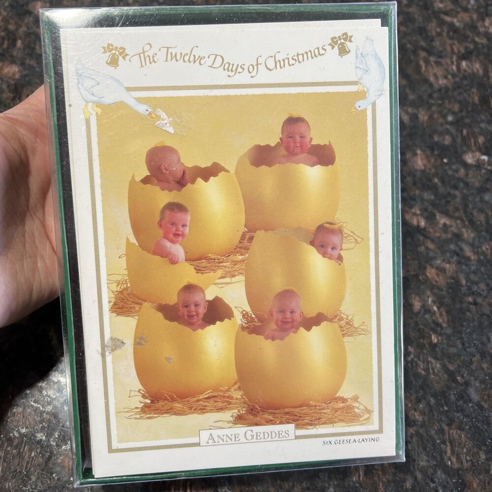 Anne Geddes︱ 12 Days of Christmas ︱Cards ︱Babies ︱1995︱Set of 24︱NEW︱Vintage